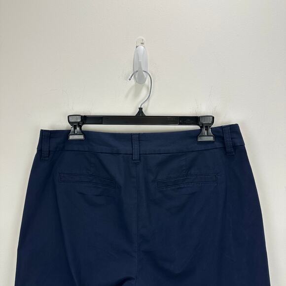 J.Crew 9" Frankie Bermuda Chino Short Cotton Mid Rise Navy Classic Womens US 6 - Picture 10 of 14